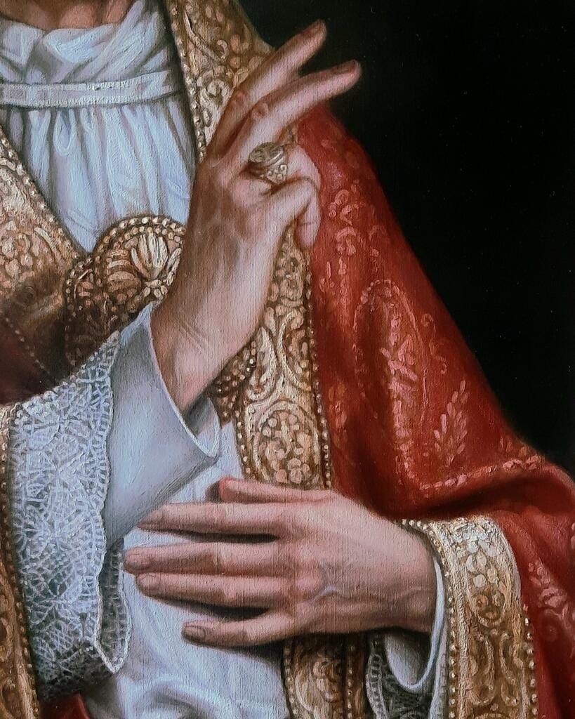 Ritratto di Pio XII -Giorgio Esposito - Particolare