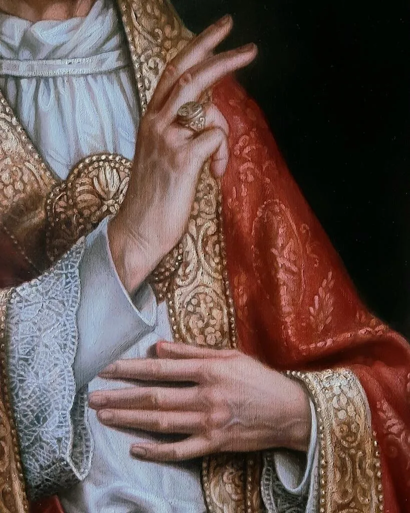 Ritratto di Pio XII -Giorgio Esposito - Particolare