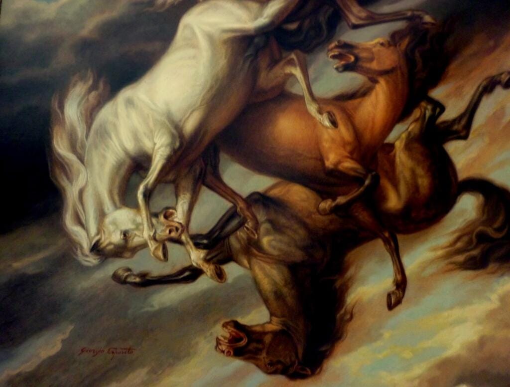 La caduta di Fetonte - Giorgio Esposito - Particolare