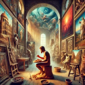 Un Cristo che va al di là del dolore con travaglio d'arte molto intenso - Maria Marcone