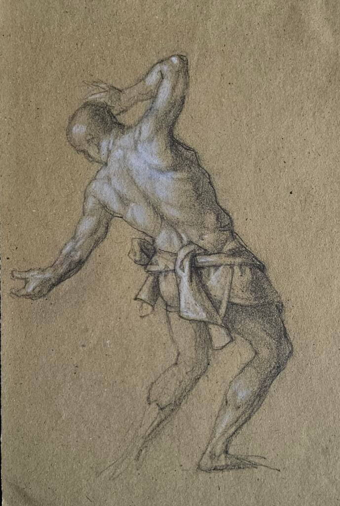 Figura d'uomo di schiena - Bozzetto per la caduta dei giganti.jpg – Giorgio Esposito