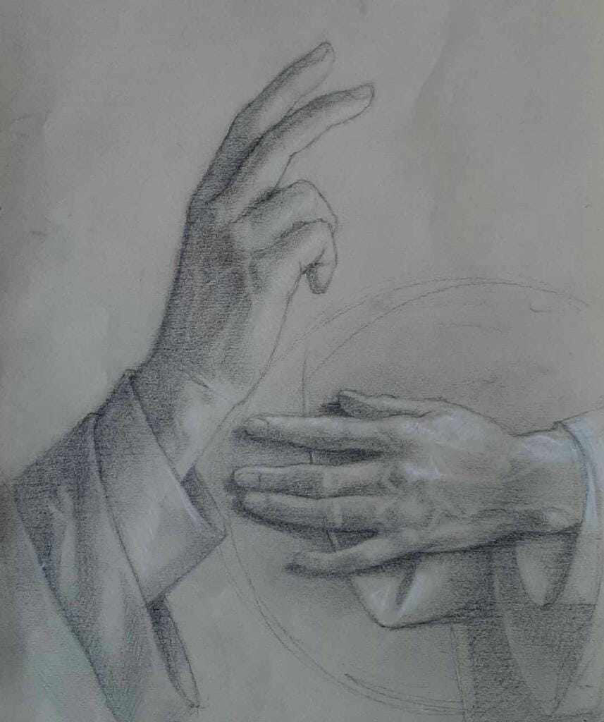 Studio di mani - Bozzetto per Pio XII – Giorgio Esposito