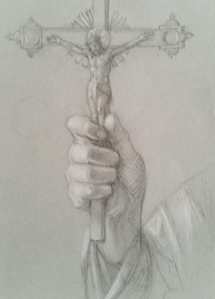 Studio di mano - Bozzetto per il Vescovo Ruffo – Giorgio Esposito