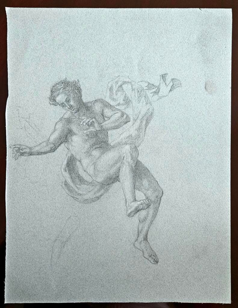 Studio di nudo in caduta – Giorgio Esposito