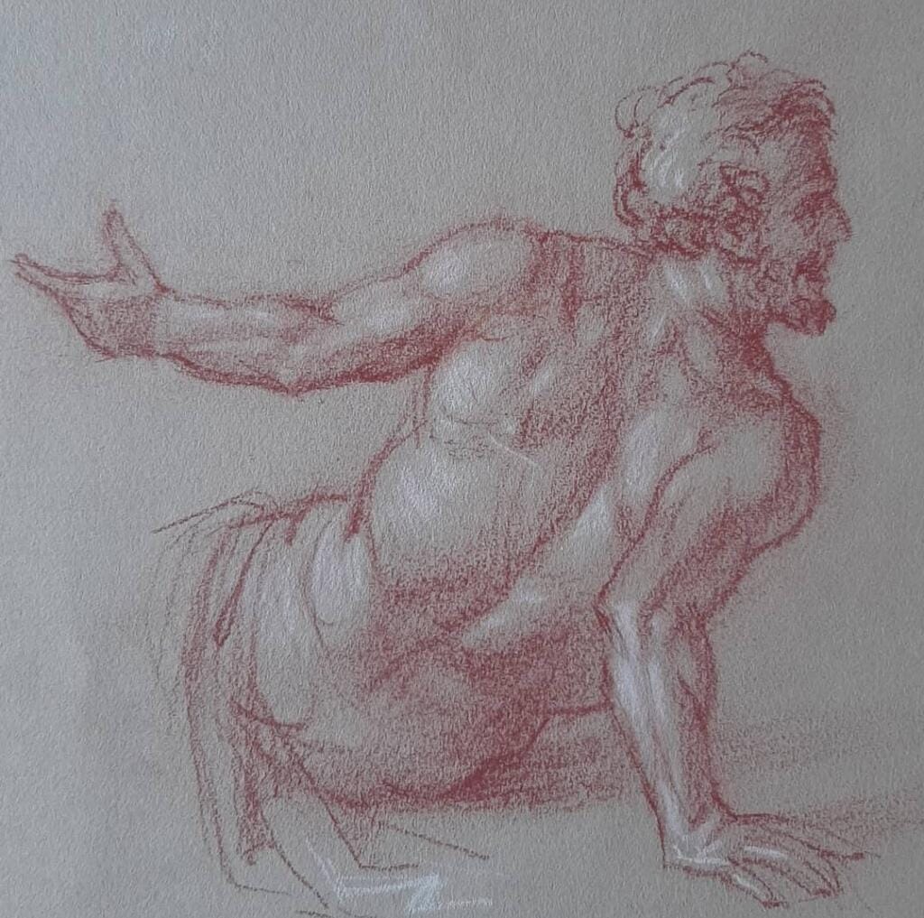 Studio di nudo seduto – Giorgio Esposito