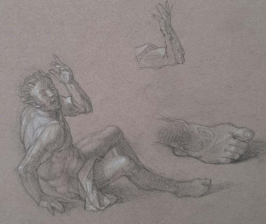 Studio figura per San'Antonio Abate – Giorgio Esposito