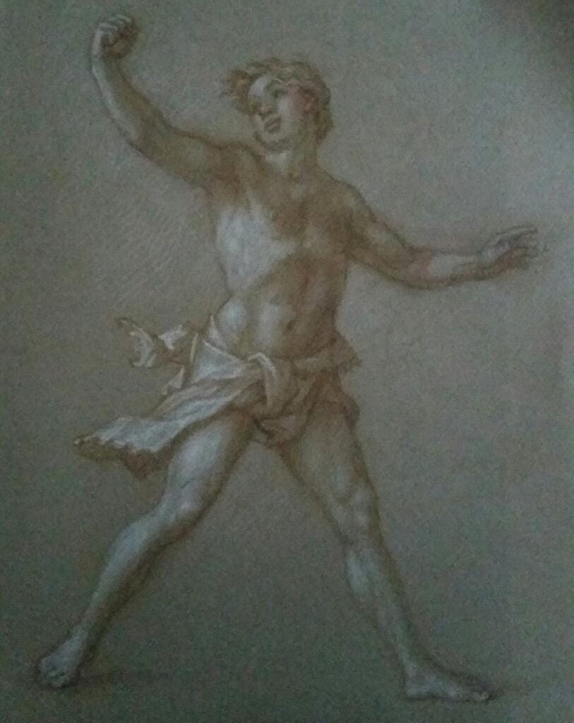 Studio uomo frontale - Bozzetto per la passione domata – Giorgio Esposito