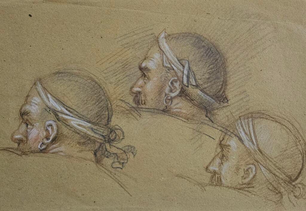 Studio volto - Bozzetto per la passione domata – Giorgio Esposito