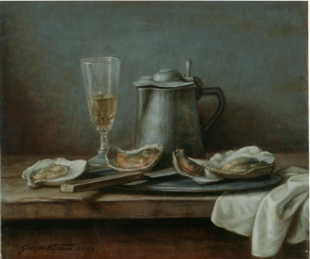 Natura morta con ostriche – Giorgio Esposito