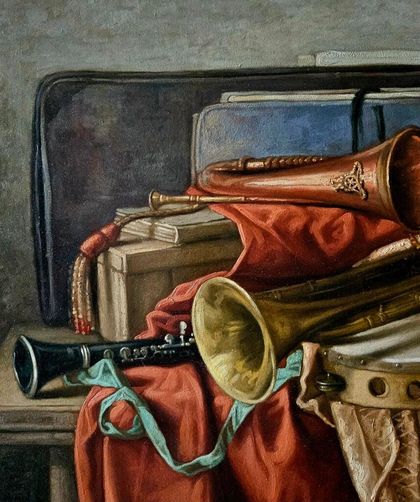 Natura morta con strumenti musicali – Giorgio Esposito - Particolare