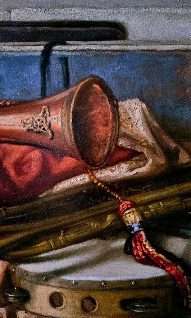 Natura morta con strumenti musicali – Giorgio Esposito - Particolare